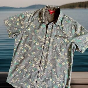 30% OFF SALE! VTG UNION BAY Men’s Beachy Surfer Print Hawaiian Shirt M